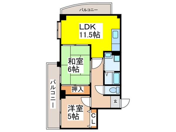 エバーグリーンの物件間取画像